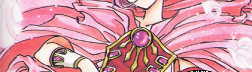 CLAMP's illustration of Hikaru dressed in her epic armor. Overlayed are the title of the episode, and the CLAMPcast logo.