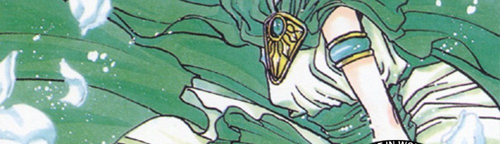 An illustration of Fuu, by CLAMP, with episode title text and the CLAMPcast logo overlayed.